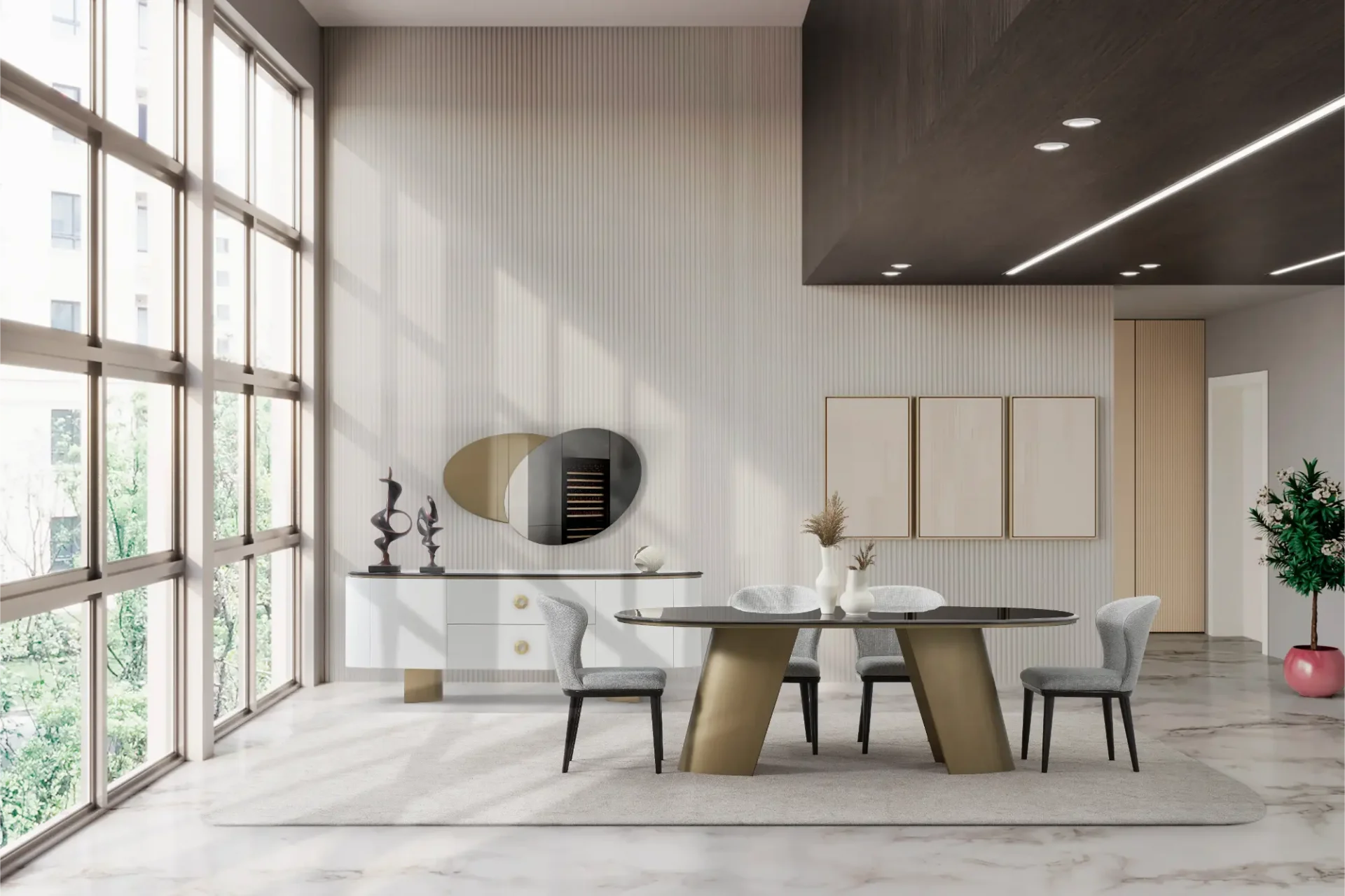 Ellipse Yemek Odası Takımı